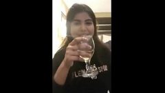 Paki Call Girl’s Boobs Exposed during Drinks – Face with Boobs Captured