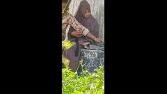 Hijabi Girl With Lover Outdoor