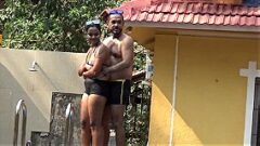 College girl and her boyfriend made a loving and fucking session in swimming pool and its bathroom, full Hindi audio